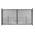 Aleko Steel Dual Swing Driveway Gate - Florence Style - 16