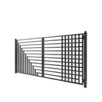 Aleko Steel Dual Swing Driveway Gate - Kyiv Style - 14 x 6