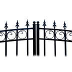 Aleko Steel Dual Swing Driveway Gate - LONDON Style - 12 ft
