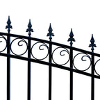 Aleko Steel Dual Swing Driveway Gate - LONDON Style - 12 ft