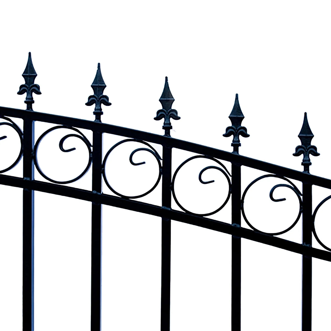 Aleko Steel Dual Swing Driveway Gate - LONDON Style - 12 ft