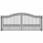 Aleko Steel Dual Swing Driveway Gate - LONDON Style - 12 x