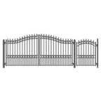 Aleko Steel Dual Swing Driveway Gate - LONDON Style - 14 ft