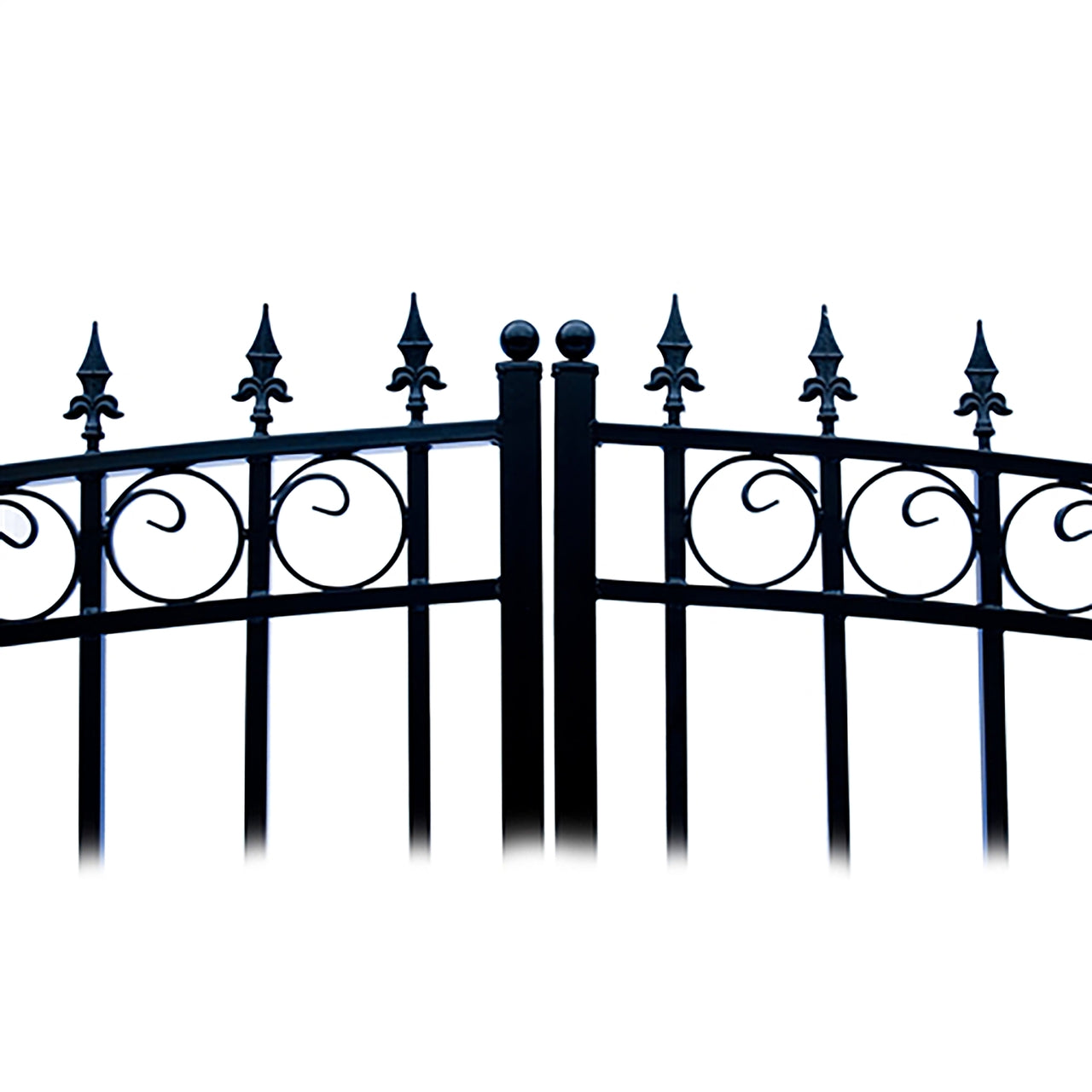 Aleko Steel Dual Swing Driveway Gate - LONDON Style - 16 ft