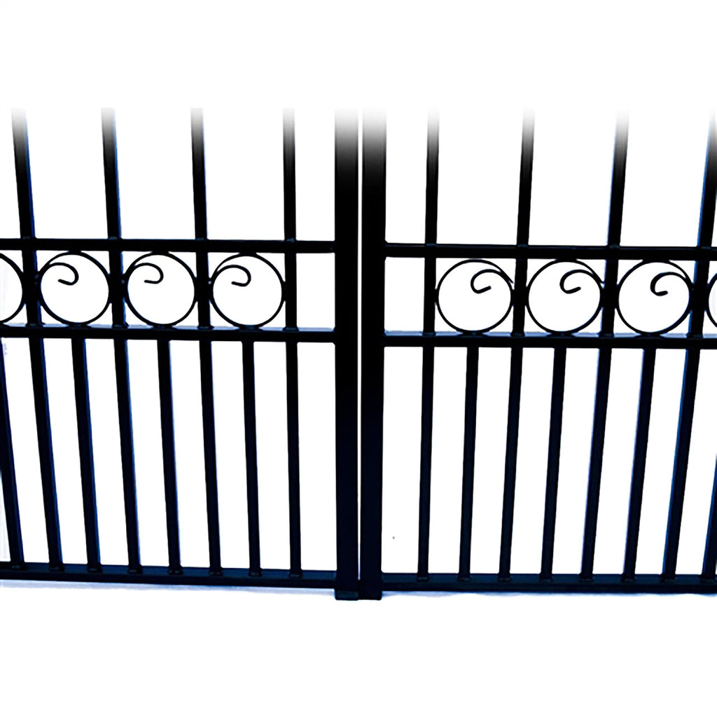 Aleko Steel Dual Swing Driveway Gate - LONDON Style - 16 ft