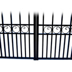 Aleko Steel Dual Swing Driveway Gate - LONDON Style - 16 ft