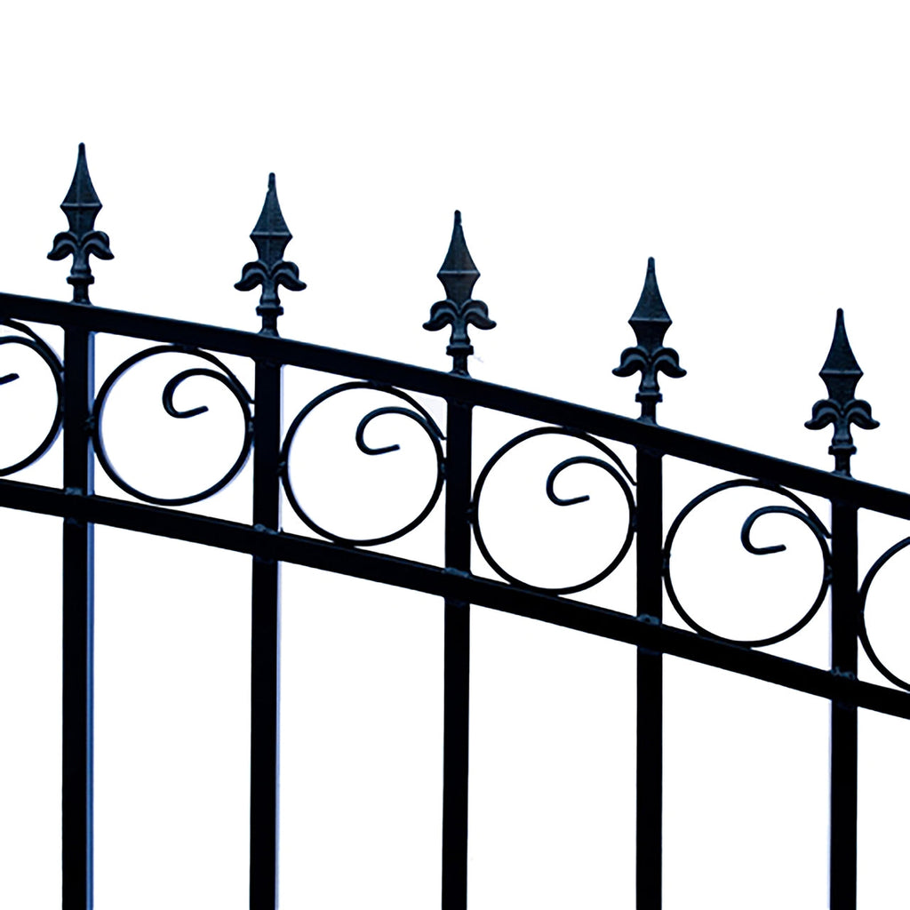 Aleko Steel Dual Swing Driveway Gate - LONDON Style - 16 ft