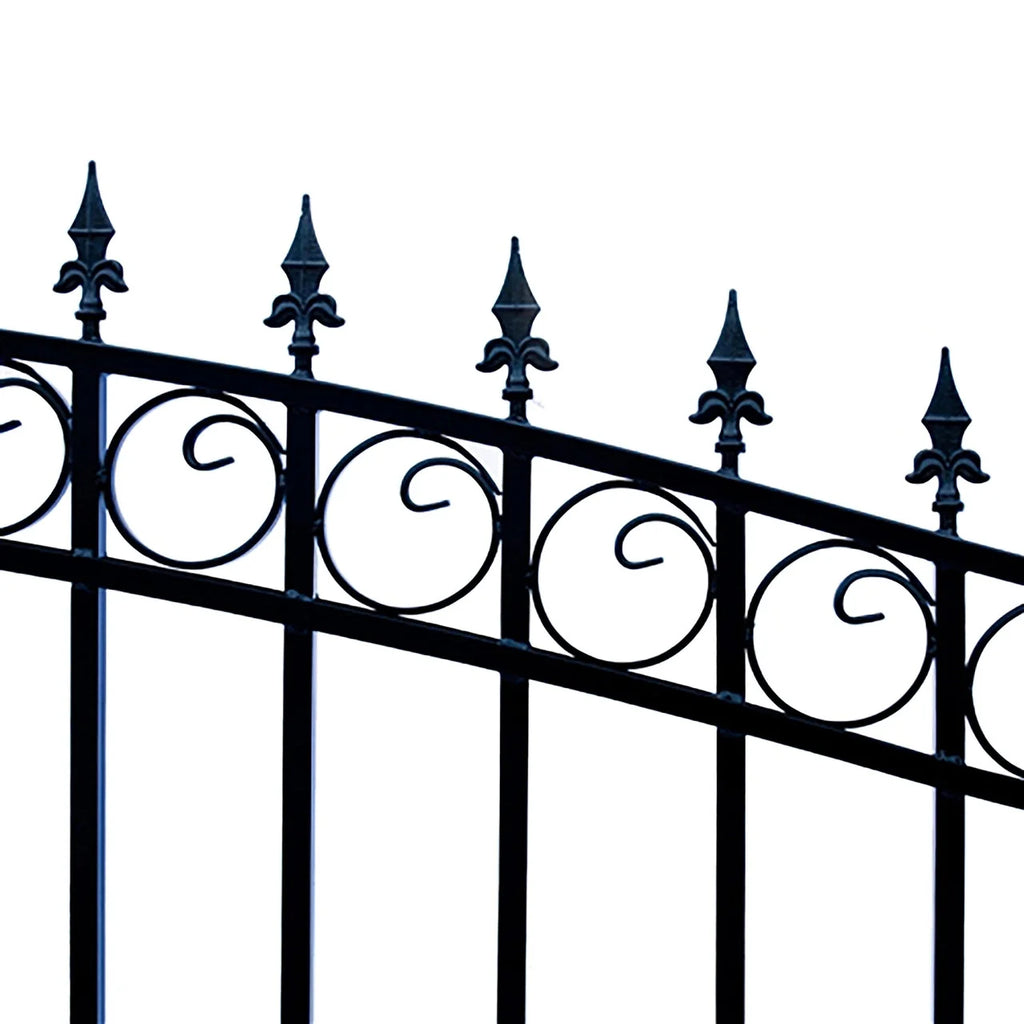 Aleko Steel Dual Swing Driveway Gate - LONDON Style - 18 ft