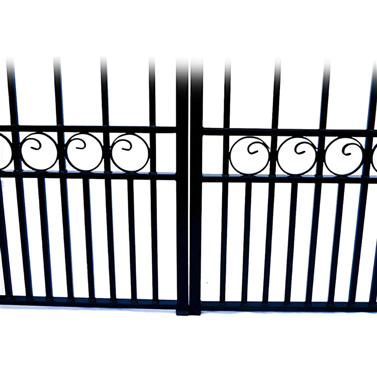 Aleko Steel Dual Swing Driveway Gate - LONDON Style - 18 ft