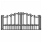 Aleko Steel Dual Swing Driveway Gate - LONDON Style - 18 x