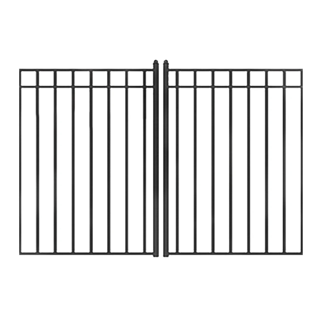 Aleko Steel Dual Swing Driveway Gate - MADRID Style - 14 x