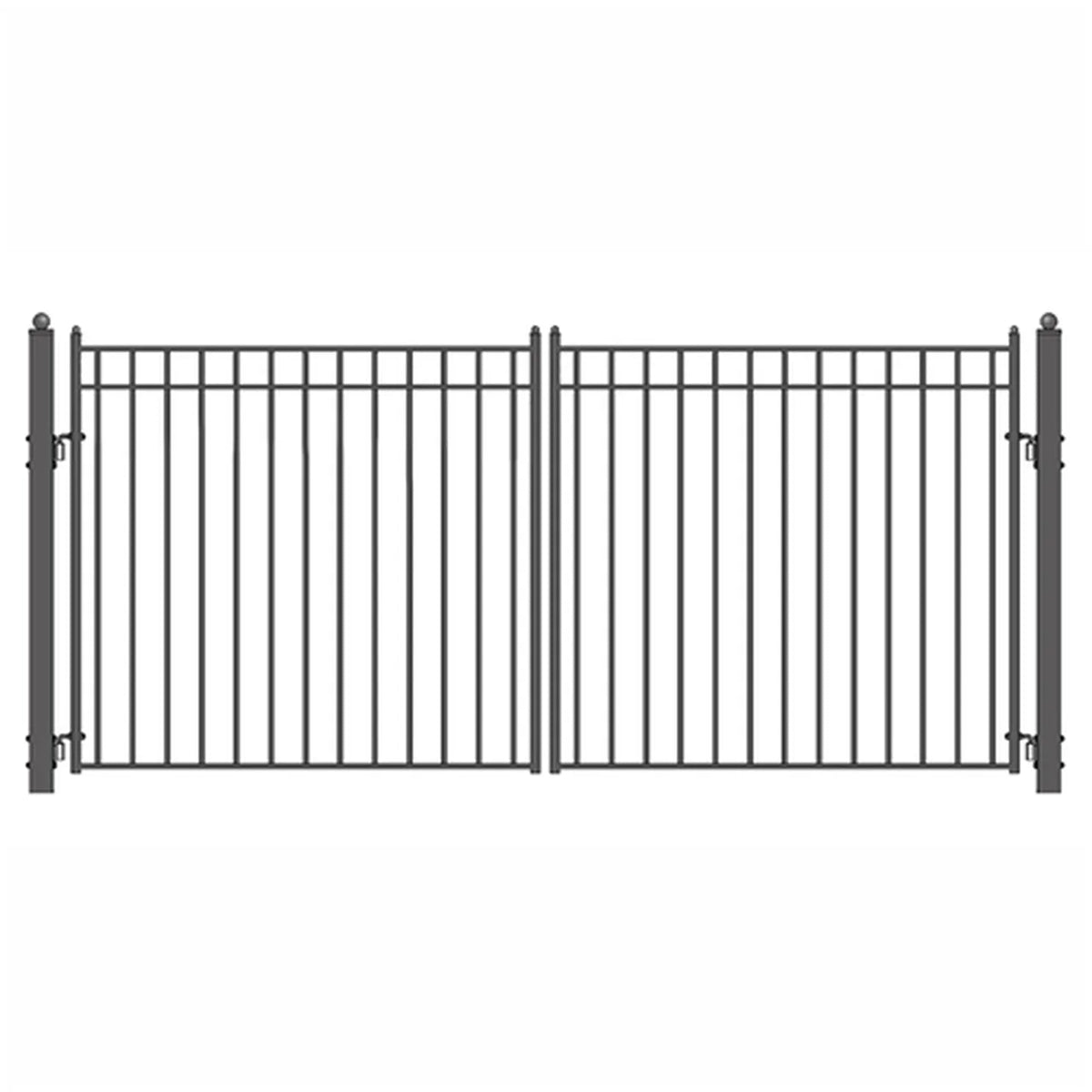 Aleko Steel Dual Swing Driveway Gate - MADRID Style - 14 x