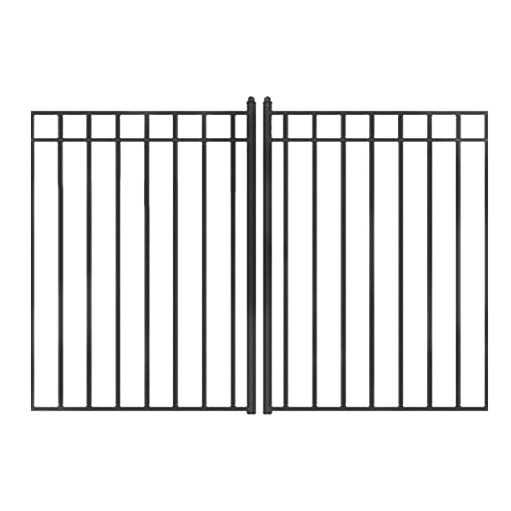 Aleko Steel Dual Swing Driveway Gate - MADRID Style - 16 x