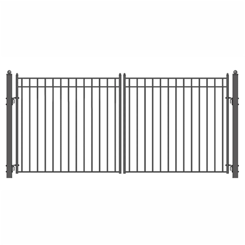 Aleko Steel Dual Swing Driveway Gate - MADRID Style - 16 x