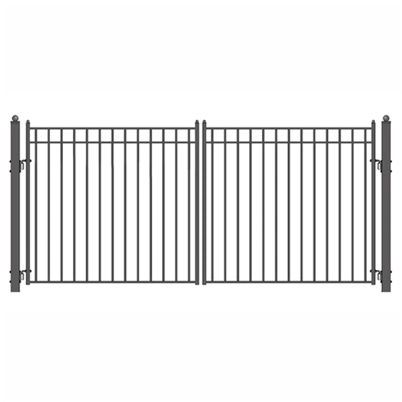 Aleko Steel Dual Swing Driveway Gate - MADRID Style - 16 x