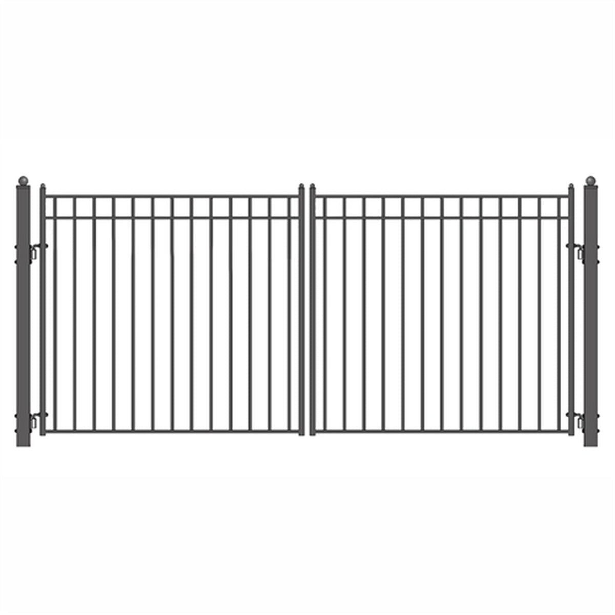 Aleko Steel Dual Swing Driveway Gate - MADRID Style - 18 x