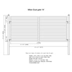 Aleko Steel Dual Swing Driveway Gate - MILAN Style - 14 x 6