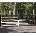 Aleko Steel Dual Swing Driveway Gate - MILAN Style - 14 x 6
