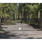 Aleko Steel Dual Swing Driveway Gate - MILAN Style - 16 x 6