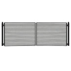 Aleko Steel Dual Swing Driveway Gate - MILAN Style - 18 x 6
