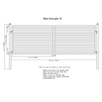 Aleko Steel Dual Swing Driveway Gate - MILAN Style - 18 x 6