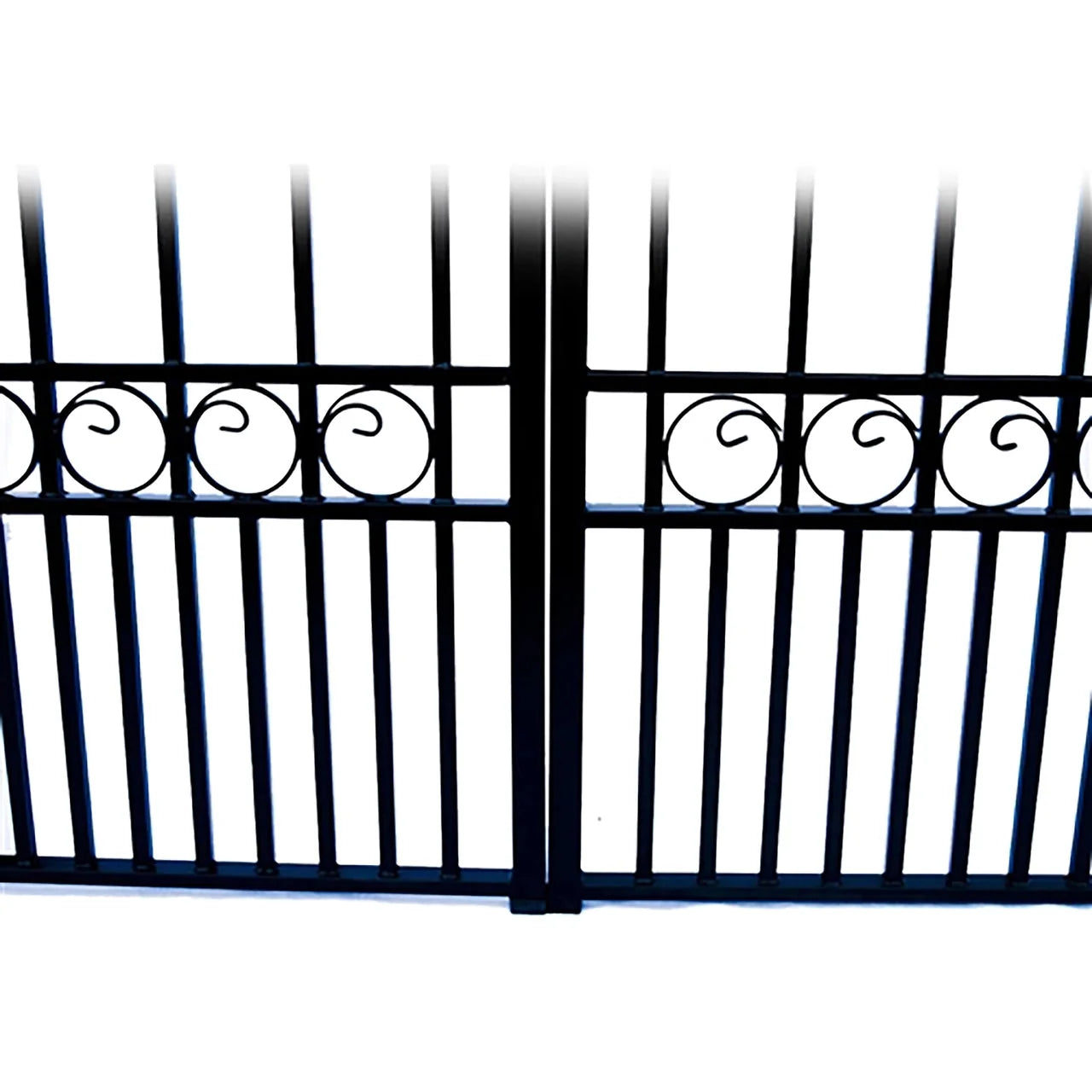 Aleko Steel Dual Swing Driveway Gate - MOSCOW Style - 12 ft