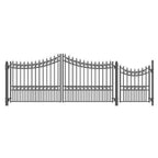 Aleko Steel Dual Swing Driveway Gate - MOSCOW Style - 14 ft