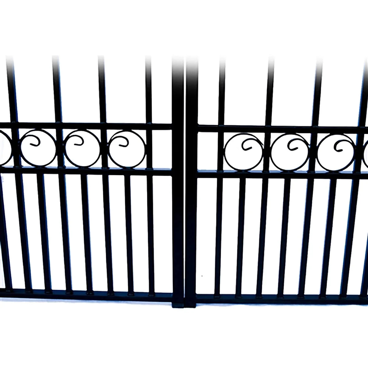 Aleko Steel Dual Swing Driveway Gate - MOSCOW Style - 14 ft