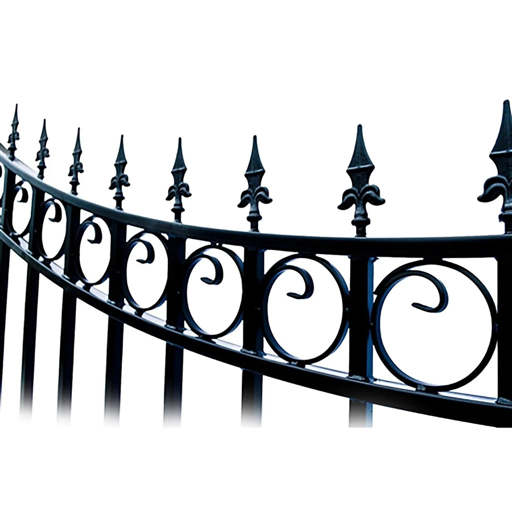Aleko Steel Dual Swing Driveway Gate - MOSCOW Style - 14 ft