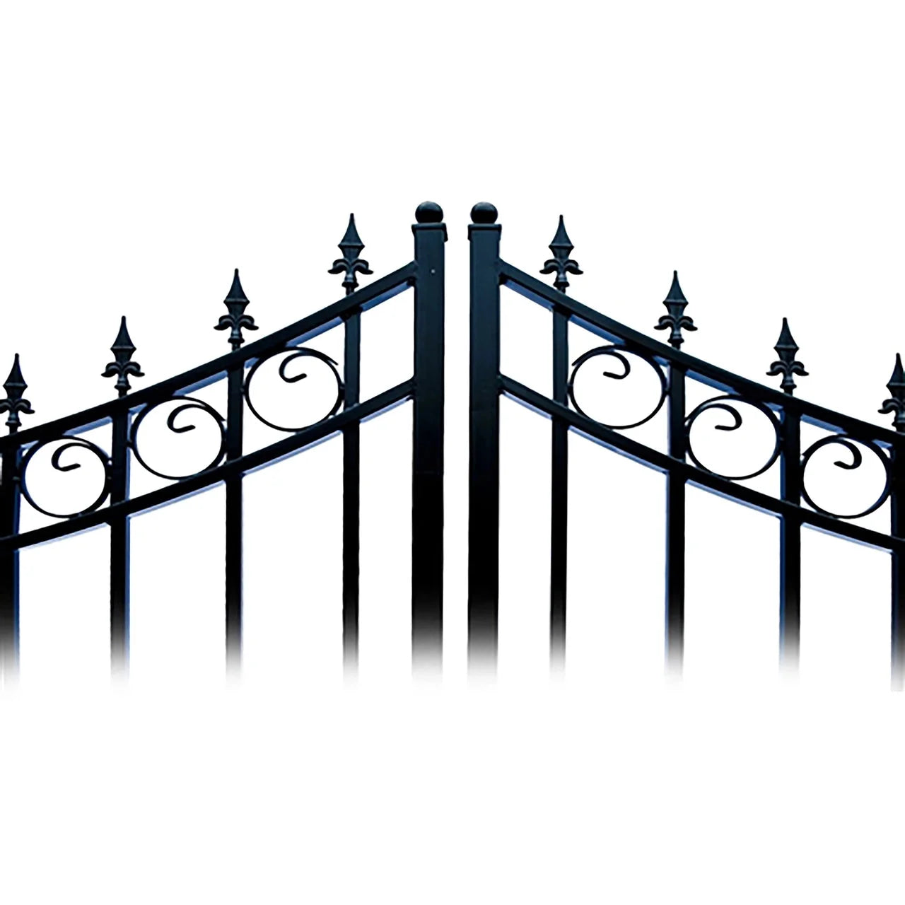 Aleko Steel Dual Swing Driveway Gate - MOSCOW Style - 14 ft