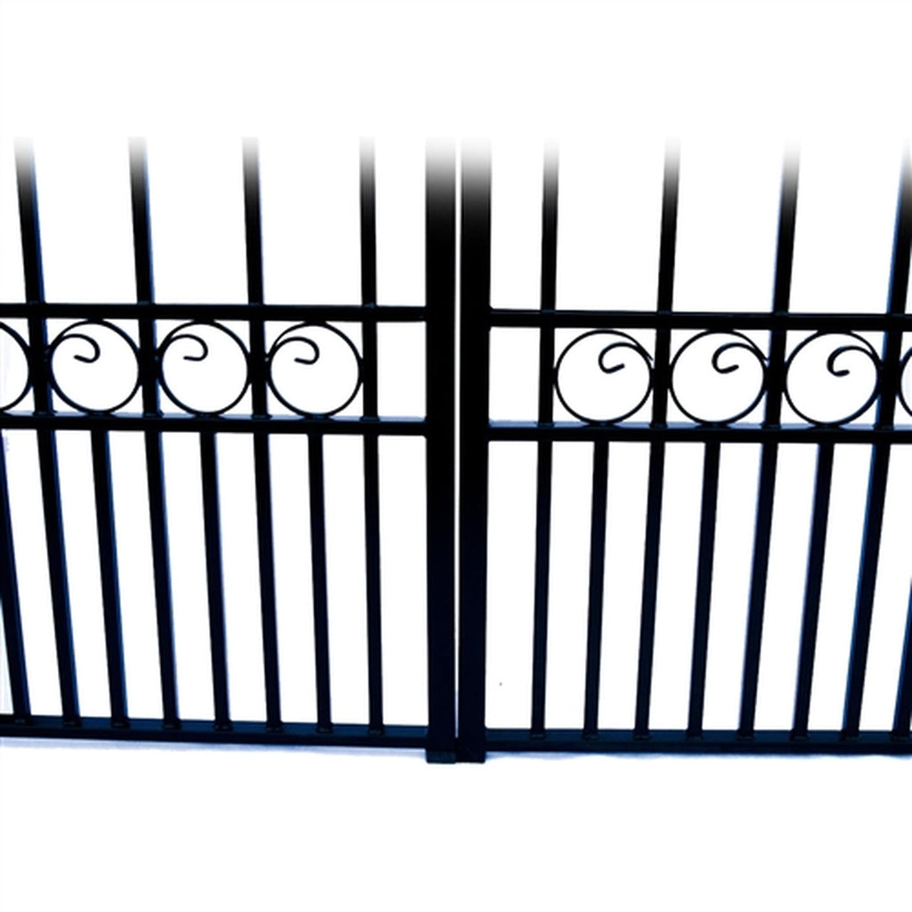 Aleko Steel Dual Swing Driveway Gate - MOSCOW Style - 16 x