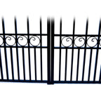 Aleko Steel Dual Swing Driveway Gate - MOSCOW Style - 16 x