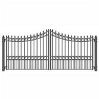 Aleko Steel Dual Swing Driveway Gate - MOSCOW Style - 16 x