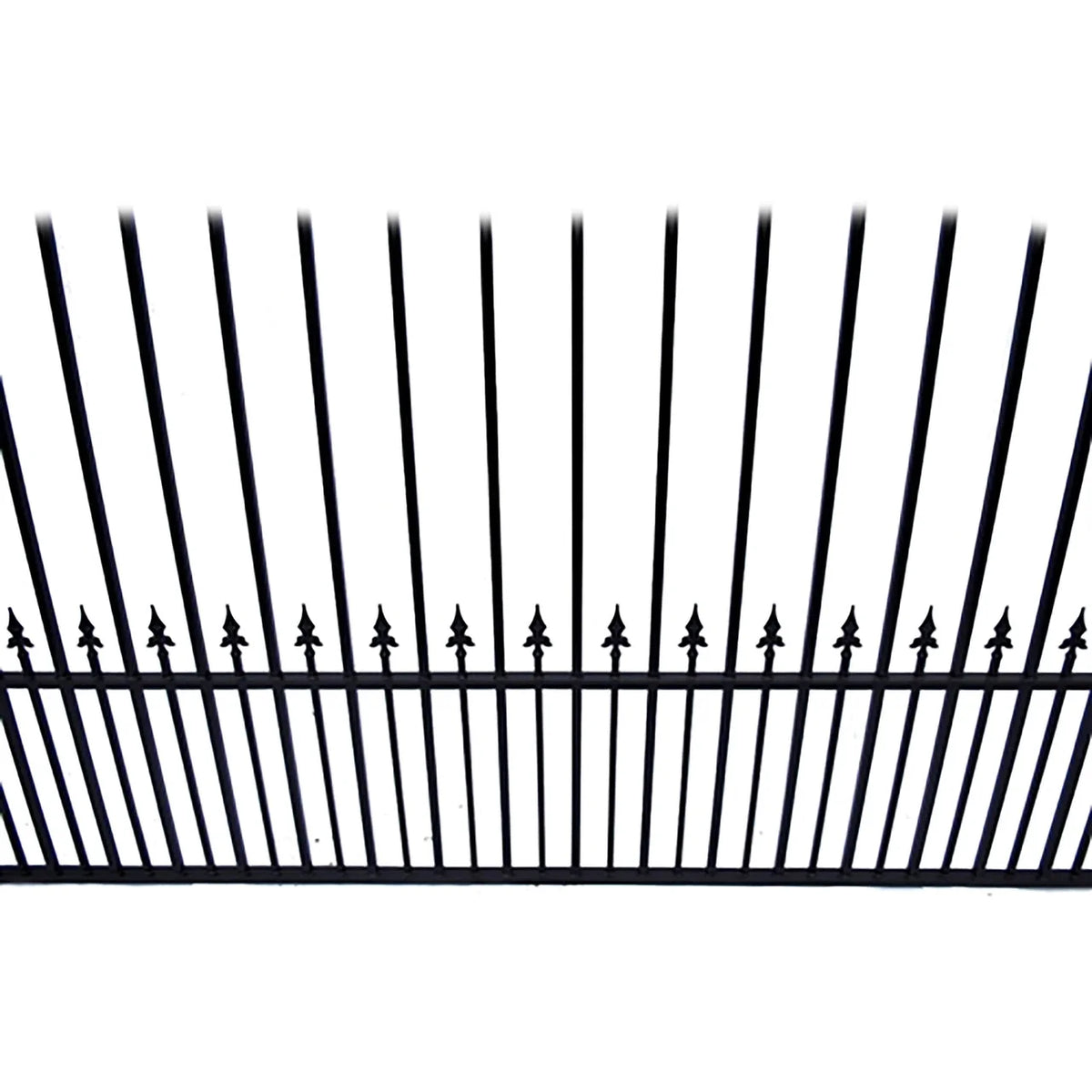 Aleko Steel Dual Swing Driveway Gate - MUNICH Style - 14 ft