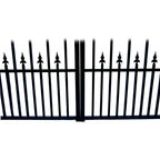 Aleko Steel Dual Swing Driveway Gate - MUNICH Style - 14 ft