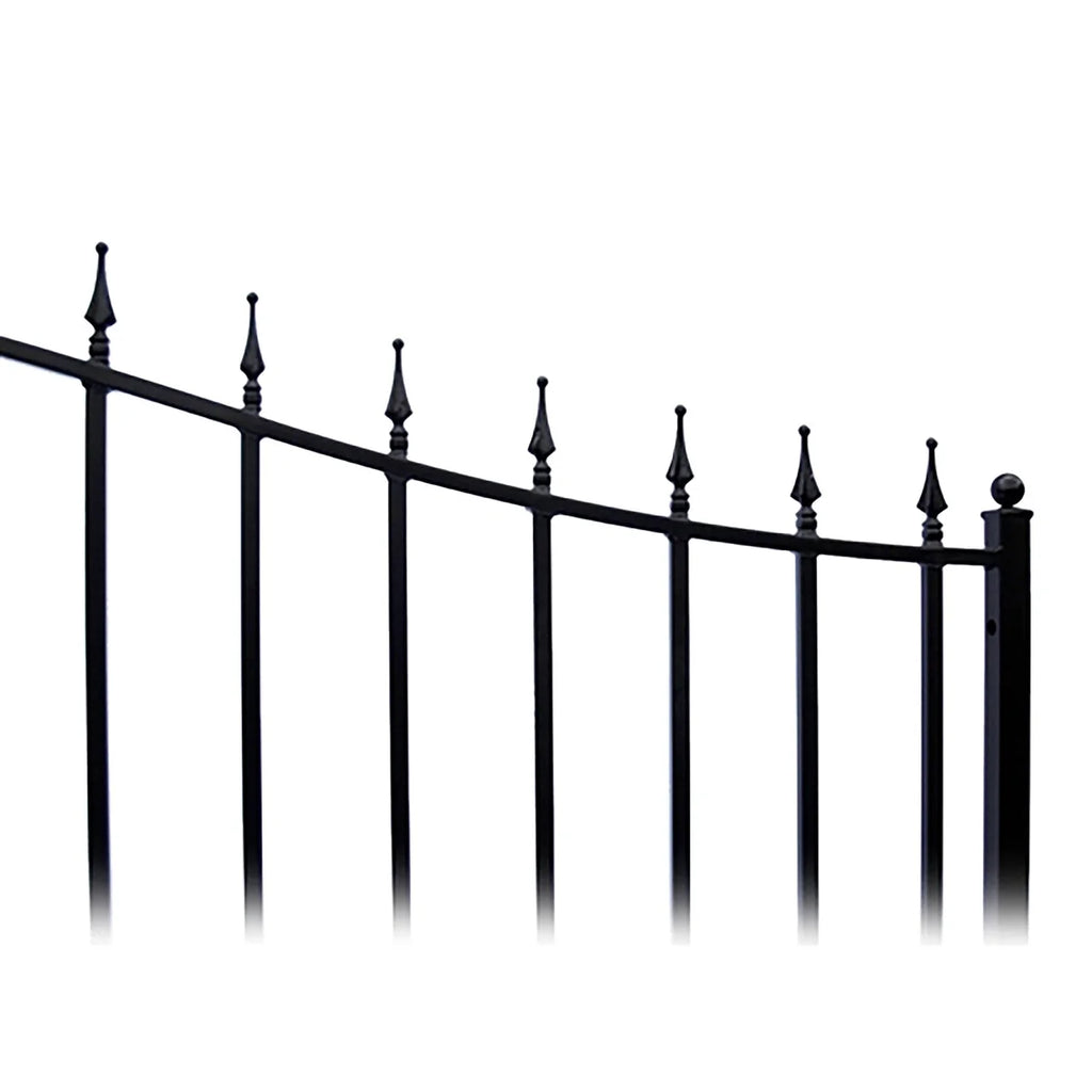 Aleko Steel Dual Swing Driveway Gate - MUNICH Style - 14 ft
