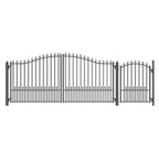 Aleko Steel Dual Swing Driveway Gate - MUNICH Style - 14 ft