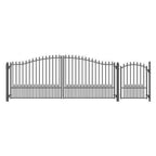 Aleko Steel Dual Swing Driveway Gate - MUNICH Style - 16 ft