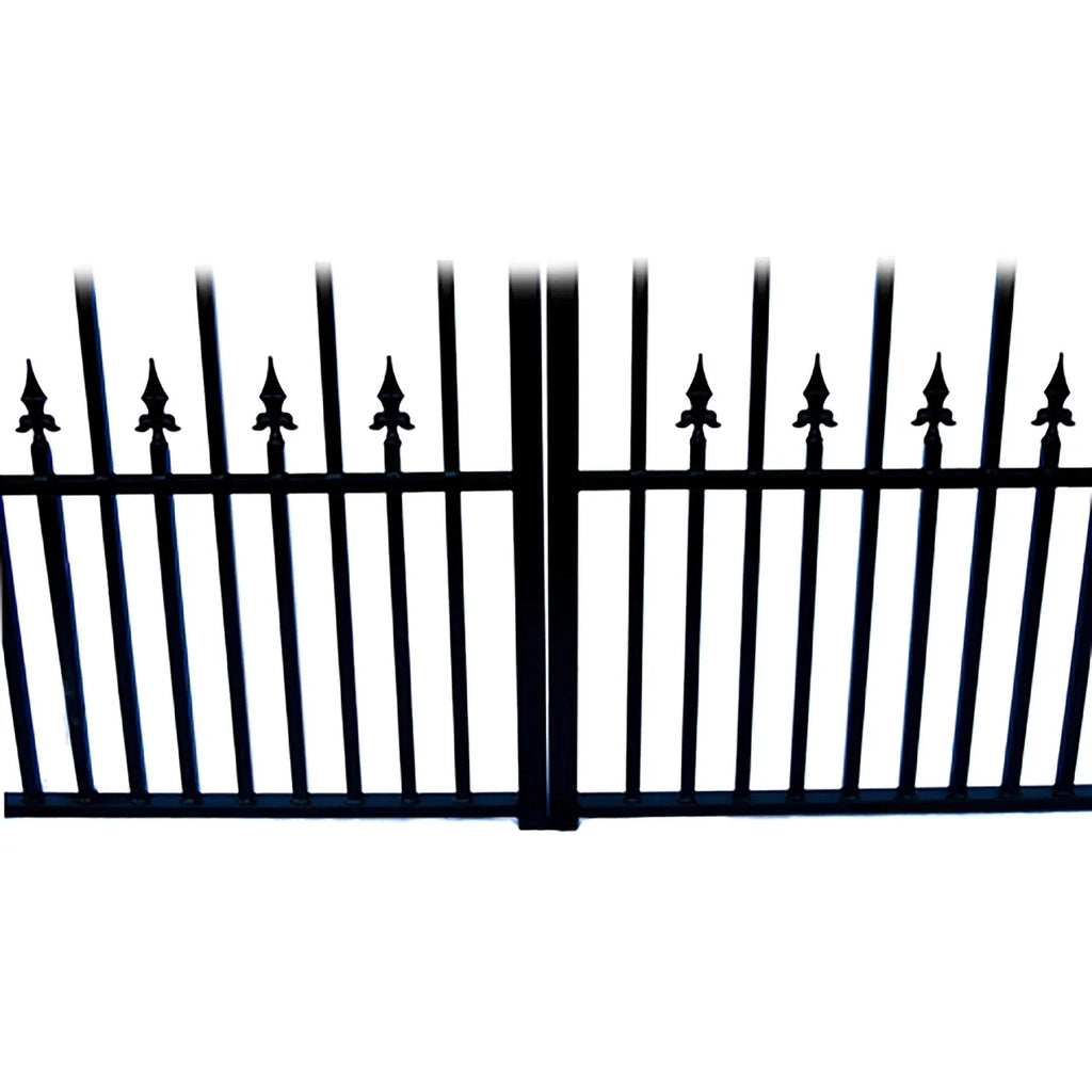 Aleko Steel Dual Swing Driveway Gate - MUNICH Style - 16 ft