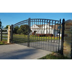 Aleko Steel Dual Swing Driveway Gate - PARIS Style - 12 x 6