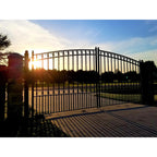 Aleko Steel Dual Swing Driveway Gate - PARIS Style - 12 x 6