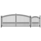Aleko Steel Dual Swing Driveway Gate - PARIS Style - 14 ft