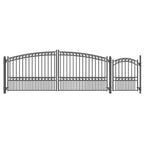 Aleko Steel Dual Swing Driveway Gate - PARIS Style - 16 ft