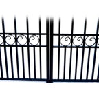 Aleko Steel Dual Swing Driveway Gate - PARIS Style - 18 x 6