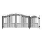 Aleko Steel Dual Swing Driveway Gate - PRAGUE Style - 12 ft