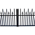 Aleko Steel Dual Swing Driveway Gate - PRAGUE Style - 12 x