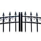 Aleko Steel Dual Swing Driveway Gate - PRAGUE Style - 12 x