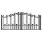 Aleko Steel Dual Swing Driveway Gate - PRAGUE Style - 12 x