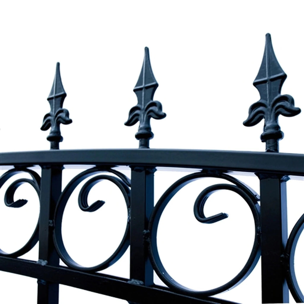 Aleko Steel Dual Swing Driveway Gate - PRAGUE Style - 12 x