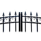 Aleko Steel Dual Swing Driveway Gate - PRAGUE Style - 16 ft